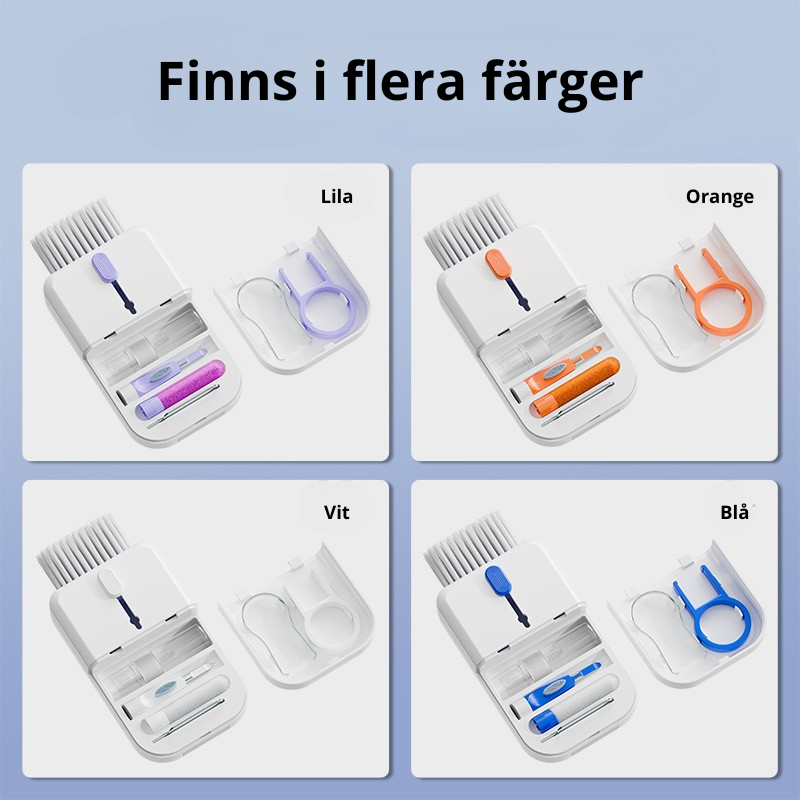 Portabel 11-i-1 multifunktionell rengöringssats